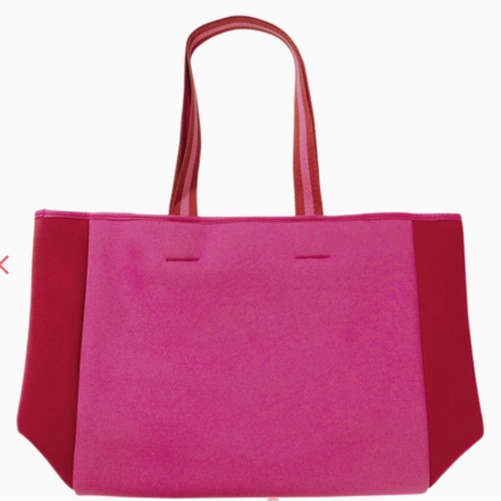 Summersalt pink/red neoprene beach tote